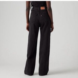 Levi's Black High-Rise cinch baggy jeans  - Women's Flare